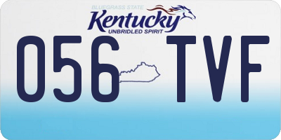 KY license plate 056TVF