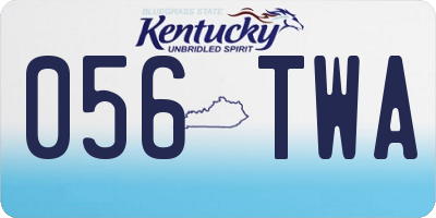 KY license plate 056TWA