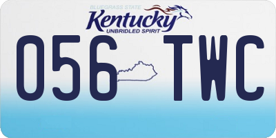 KY license plate 056TWC