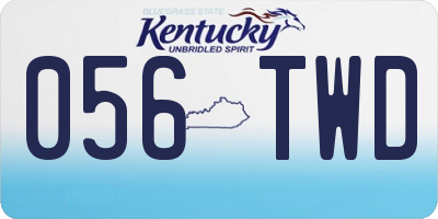 KY license plate 056TWD