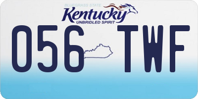 KY license plate 056TWF
