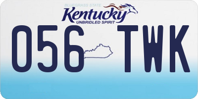 KY license plate 056TWK