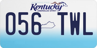 KY license plate 056TWL
