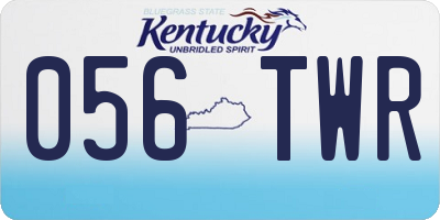KY license plate 056TWR