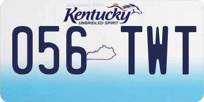 KY license plate 056TWT