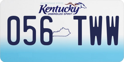 KY license plate 056TWW