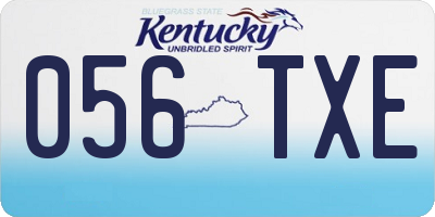 KY license plate 056TXE