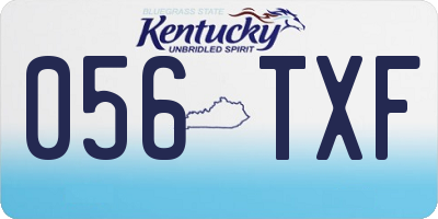 KY license plate 056TXF