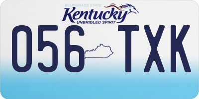 KY license plate 056TXK