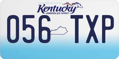 KY license plate 056TXP