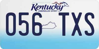 KY license plate 056TXS