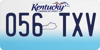 KY license plate 056TXV
