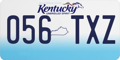 KY license plate 056TXZ