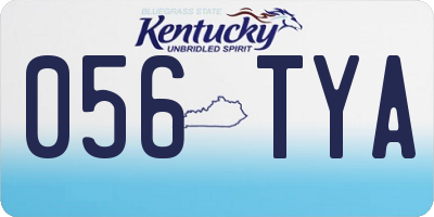 KY license plate 056TYA