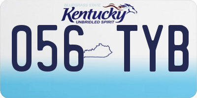 KY license plate 056TYB