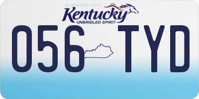 KY license plate 056TYD
