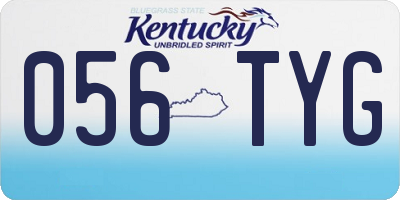 KY license plate 056TYG