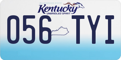 KY license plate 056TYI