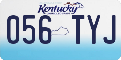 KY license plate 056TYJ