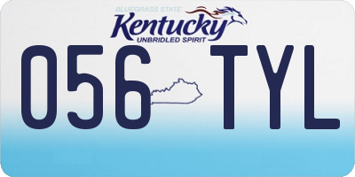 KY license plate 056TYL