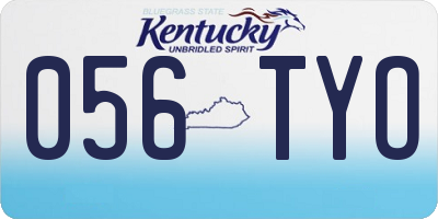 KY license plate 056TYO