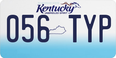 KY license plate 056TYP