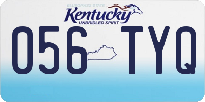 KY license plate 056TYQ