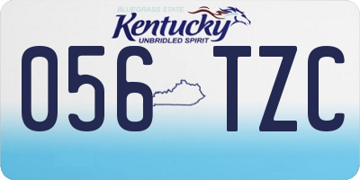 KY license plate 056TZC