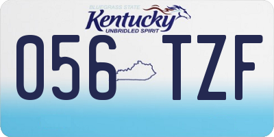 KY license plate 056TZF