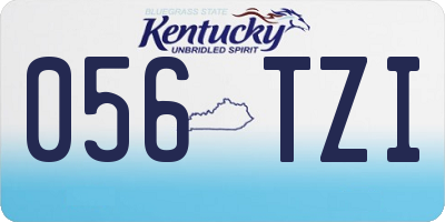 KY license plate 056TZI