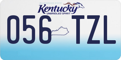 KY license plate 056TZL