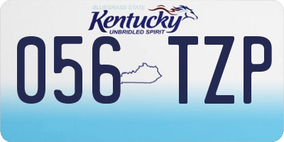 KY license plate 056TZP