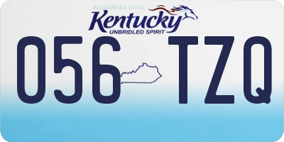 KY license plate 056TZQ