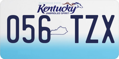 KY license plate 056TZX