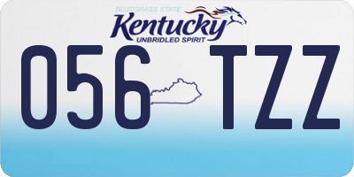 KY license plate 056TZZ