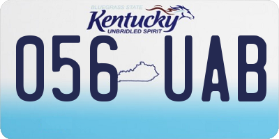 KY license plate 056UAB
