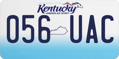 KY license plate 056UAC