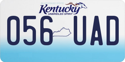 KY license plate 056UAD