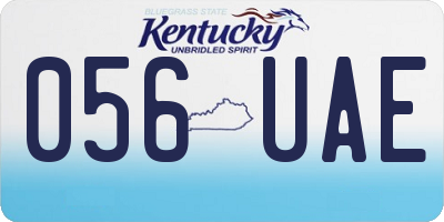 KY license plate 056UAE