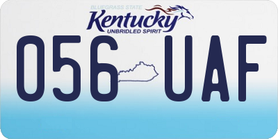 KY license plate 056UAF