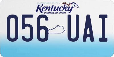 KY license plate 056UAI