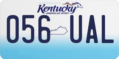 KY license plate 056UAL