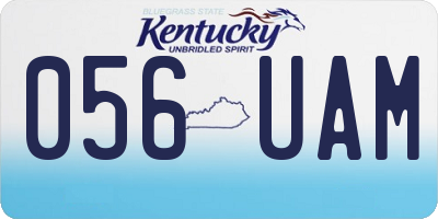 KY license plate 056UAM