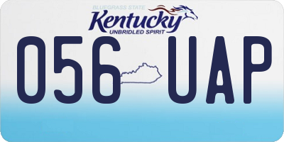 KY license plate 056UAP