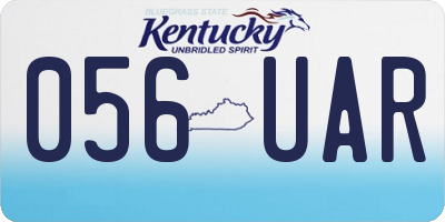 KY license plate 056UAR