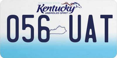 KY license plate 056UAT