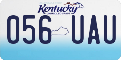KY license plate 056UAU