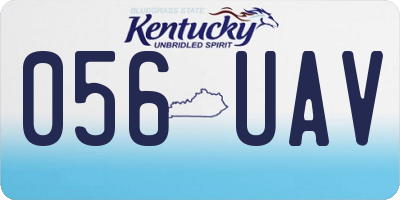 KY license plate 056UAV