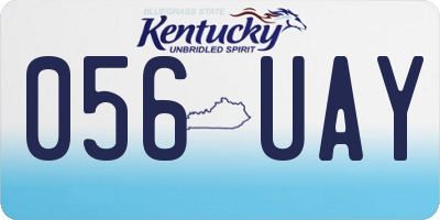 KY license plate 056UAY