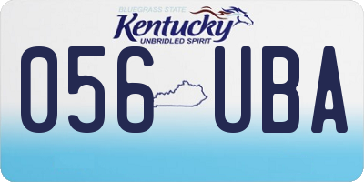 KY license plate 056UBA